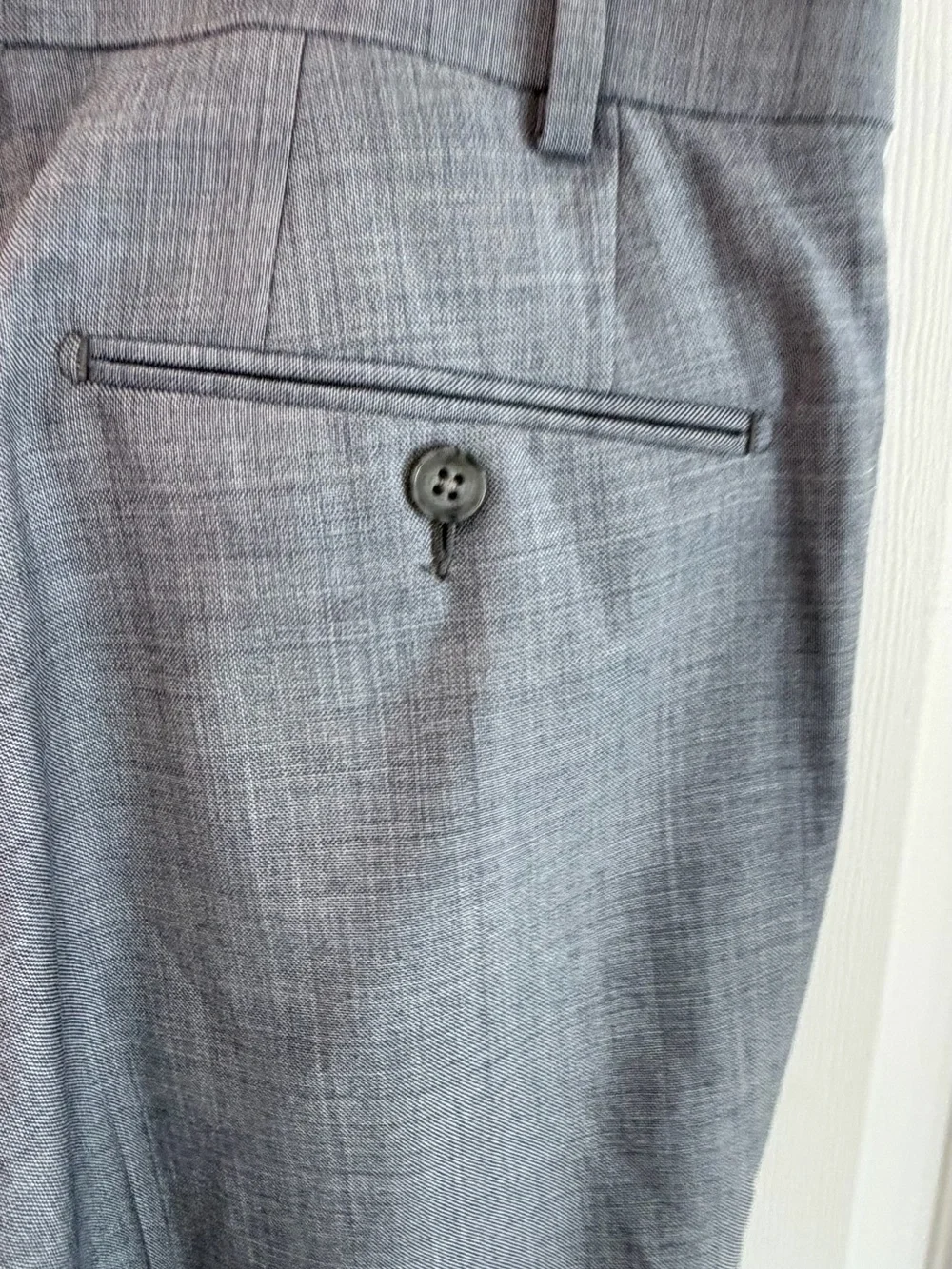 Calvin Klein Men’s Gray Wool Blend Dress Pants 38W 32L Tailored Trousers